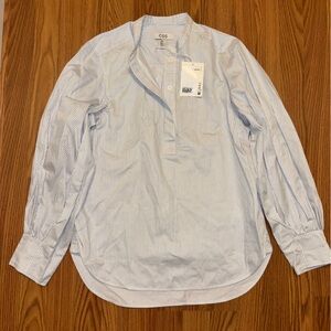 NWT COS Blue & White Oversized Striped Long Sleeve Shirt